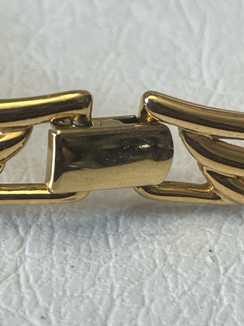 Napier Goldtone Structural Collar Necklace Statement Ribbed Bib Vintage 90s - Picture 5 of 9